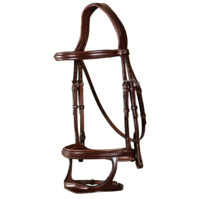 Dy'on New English Double Noseband Bridle Brown