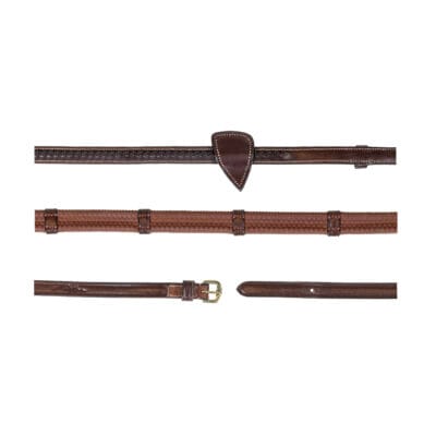 Dy'on Collection Rubber Reins with Loops & Plaited Finish